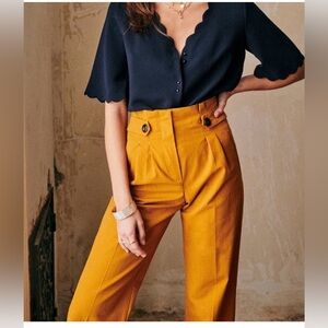 Sezane High-Waisted Armando pants size 4